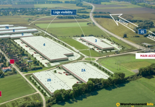 Warehouses to let in P3 Park Košice