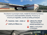 Warehouses to let in Warehouse spaces Zvolen